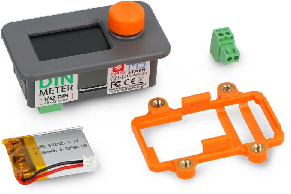 DinMeter - kūrimo modulis pagal 1/32 DIN standartą - M5Stamp S3 - M5Stack K134