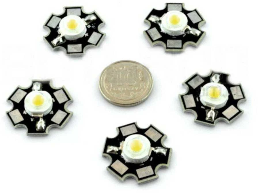 Oem Diodas Power LED Star 1W - baltas su radiatoriumi