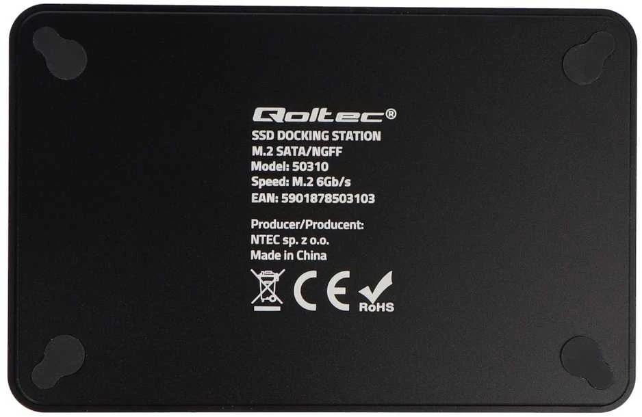 QOLTEC 50310 Drive Docking Station 2x SSD M.2 SATA / NGFF / USB Type C