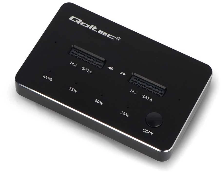 QOLTEC 50310 Drive Docking Station 2x SSD M.2 SATA / NGFF / USB Type C