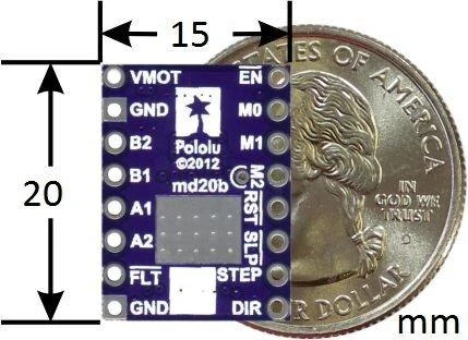 DRV8825, žingsninio variklio valdiklis 45V/2.2A, Pololu 2133