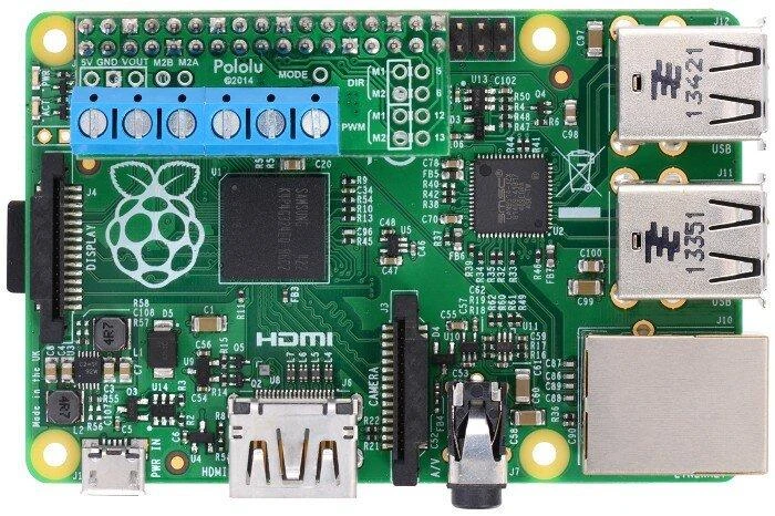 DRV8835 valdiklis prijungtas prie Raspberry Pi