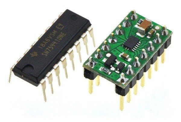 DRV8835, dviejų kanalų variklio valdiklis 11V/1.2A, Pololu 2135