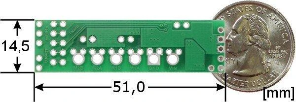 DRV8835 dvigubas, 2 kanalų variklio valdiklis 11V/1.2A, Arduino priedėlis, Pololu 2511