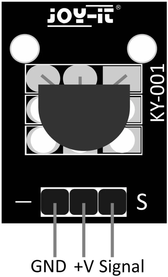 DS18B20 skaitmeninis 1 laido temperatūros jutiklis - Joy-IT KY-001