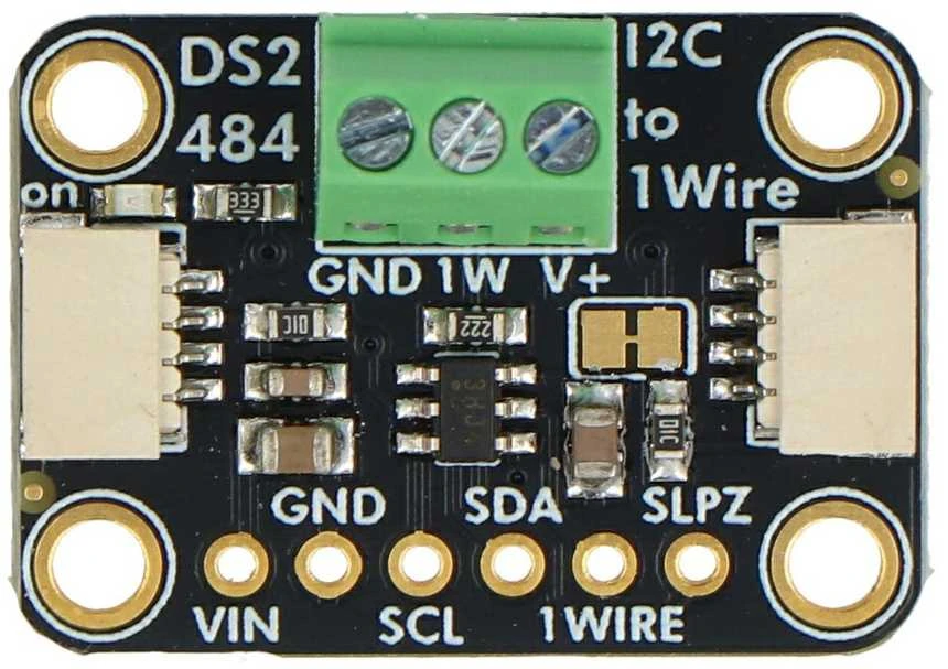 DS2484 adapterio plokštė su žaliu gnybtu