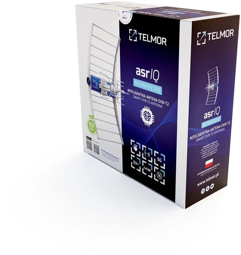 DVB-T/T2 ASR IQ 5G 700 PROTECTED 2023 TV antena su ZZA-7 Telkom Telmor maitinimo šaltiniu