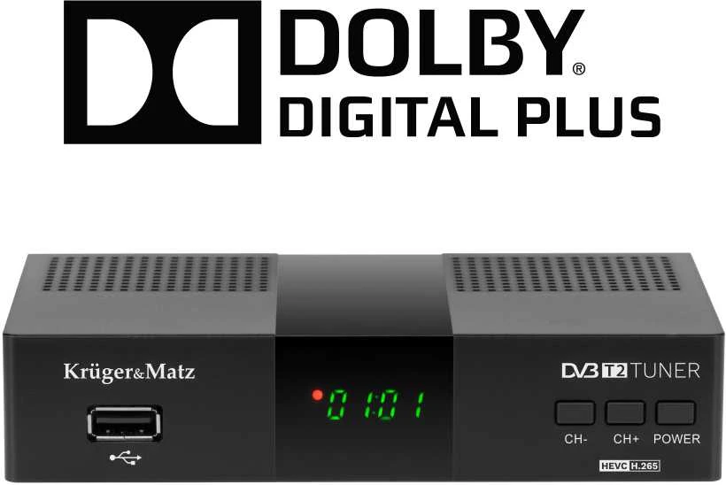 Kruger & Matz DVB-T2 H.265 HEVC imtuvas