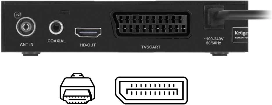 Kruger & Matz DVB-T2 H.265 HEVC imtuvas