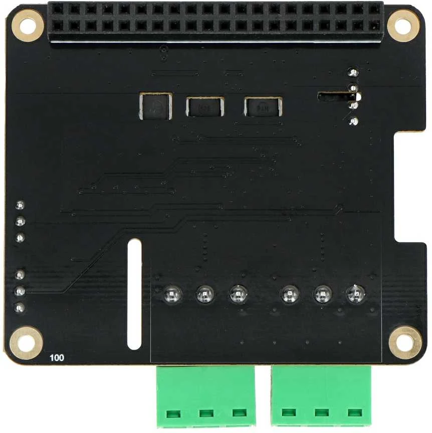 RS485 išplėtimo plokštė Raspberry Pi – galinis vaizdas