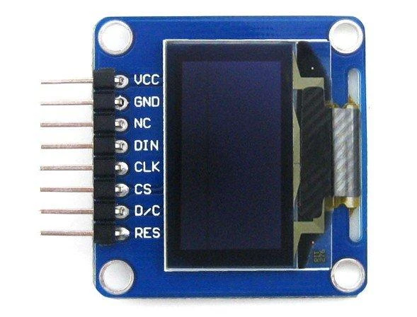 OLED ekranas 0.96 su 8 kontaktų jungtimis