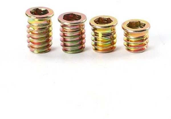 Oem Dvigubo sriegio medinė jungtis M6x15mm - 10 vnt - Baldų skirtukas - Varžtas - Veržlė