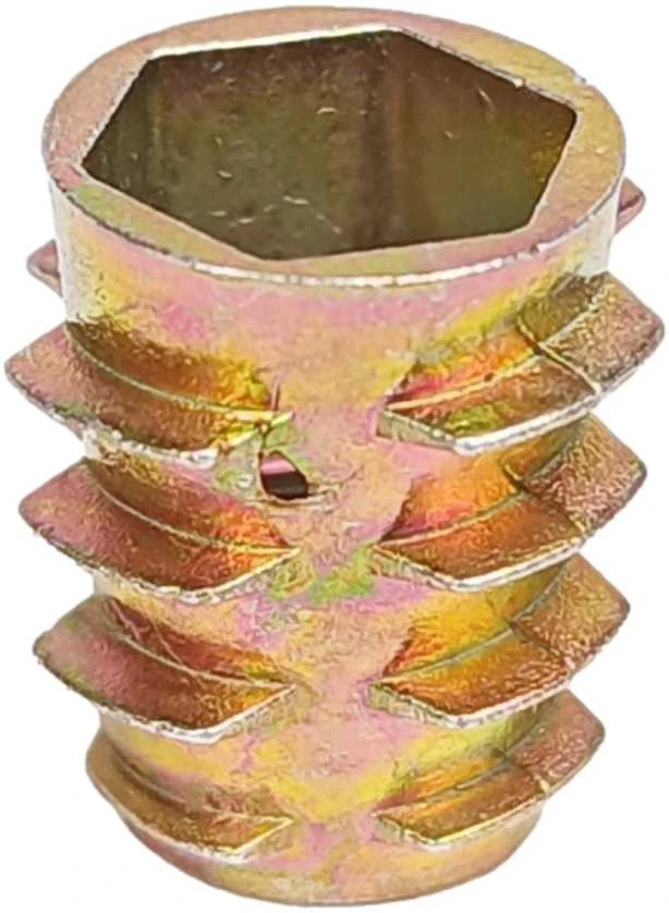 Dvigubo sriegio medinis įdėklas M8x18mm - 10 vnt, - Baldų įdėklas - Varžtas - Veržlė