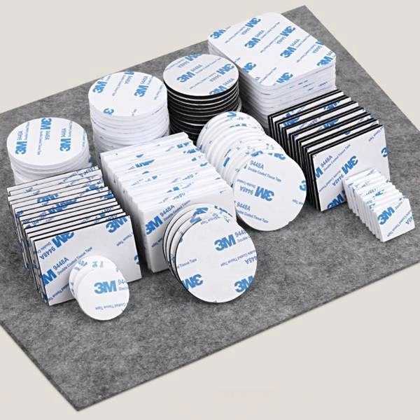 Oem Dvipusė mikroguma su klijais 1.5 mm 20x20 mm juoda - 3M - lipnus putplasčio padas