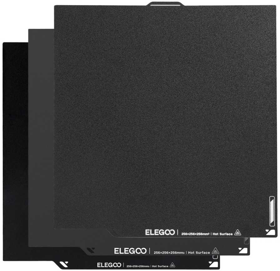Dvipusių magnetinių lipdukų rinkinys Elegoo Centauri Carbon/Centauri 3D spausdintuvams - 3 vnt, - 256x256 mm