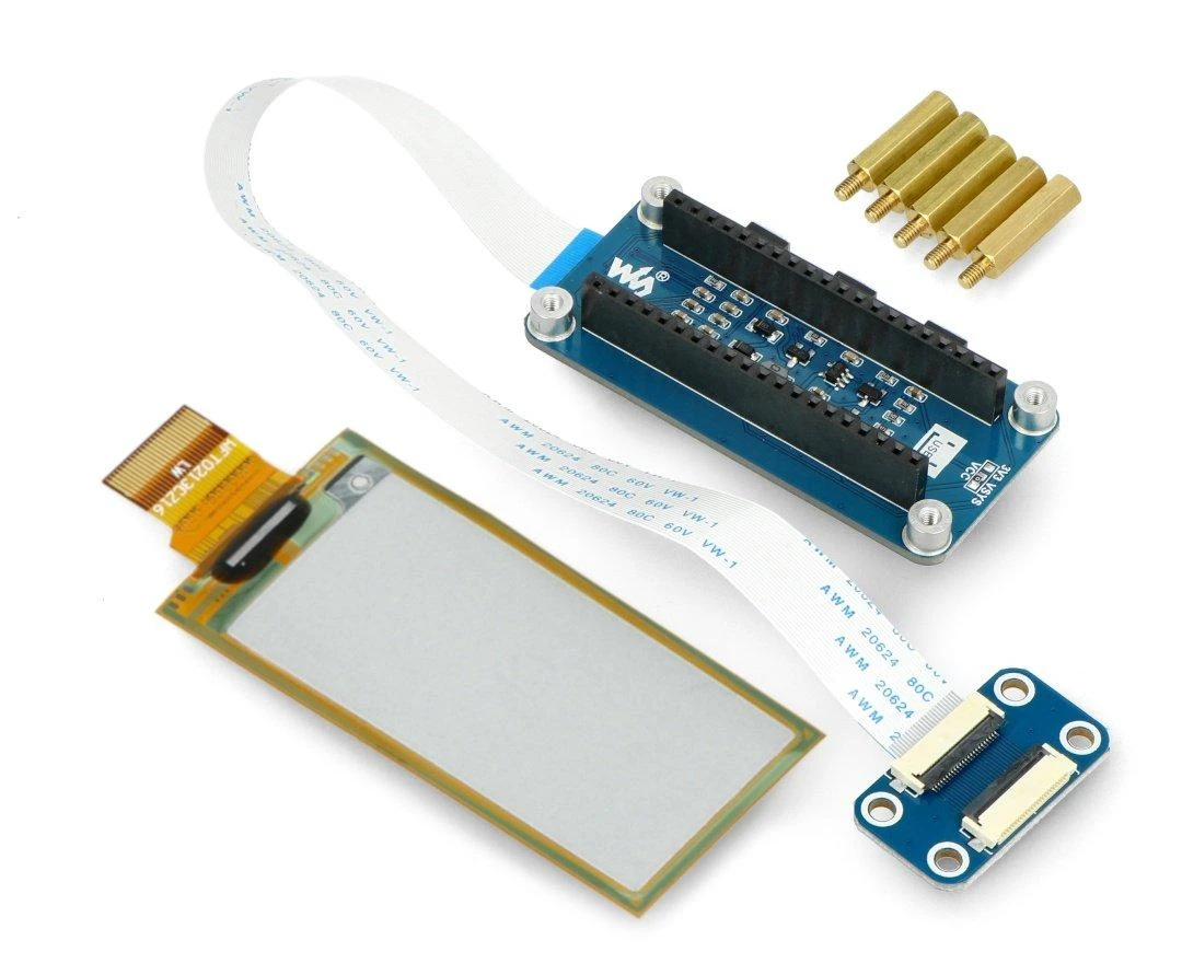 E-paper E-Ink 2.9” 296x128px lankstus ekrano priedėlis, skirtas Raspberry Pi Pico - juodas/baltas - Waveshare 20125