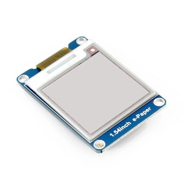 E-paper E-Ink (B) 1.54” 200x200px, modulis su trijų spalvų SPI ekranu, Waveshare 13338