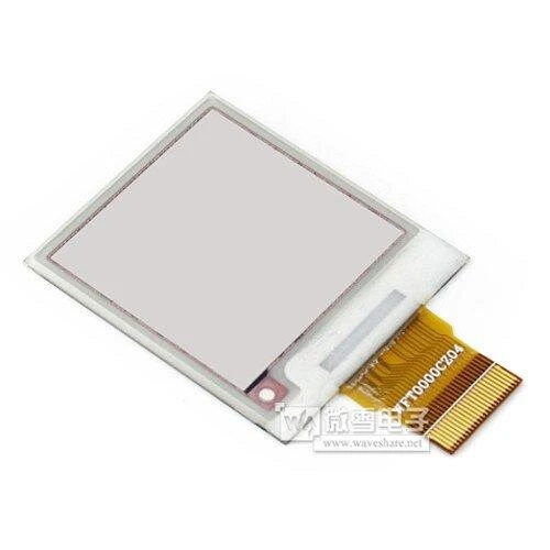E-paper E-Ink (B) 1.54” 200x200px, trijų spalvų ekranas (be modulio), Waveshare 13275