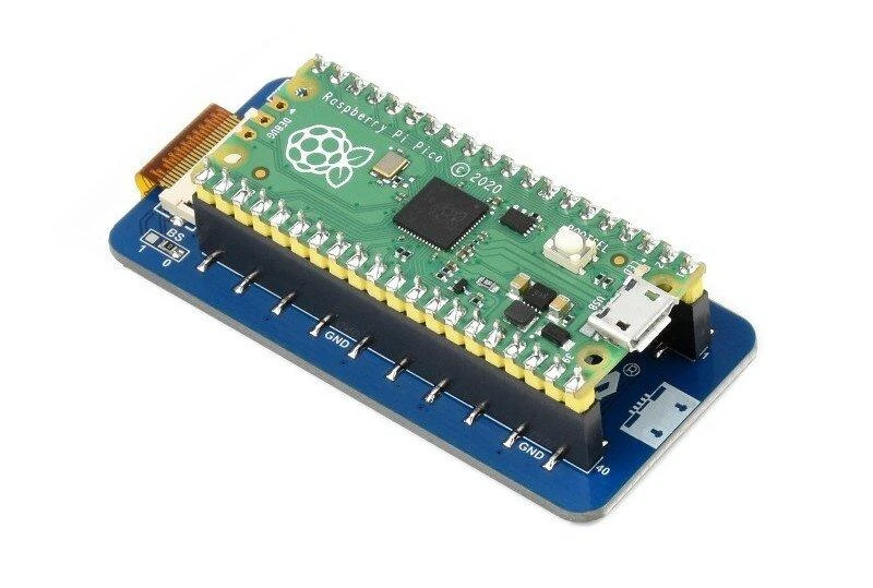 E-paper modulis su prijungtu Raspberry Pi Pico