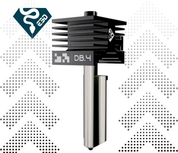 E3D x DiamondBack karštosios įvorės skirtos Bambu Lab H2S H2C H2D ir P2S 0.4mm