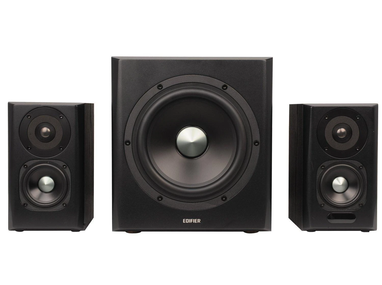 Aktyvi HiFi kolonėlių sistema Edifier S351DB, 2.1, 8" subwooferis, 150W RMS, Bluetooth aptX, optinė / koaksialinė / RCA, nuotolinio valdymo pultas, juoda