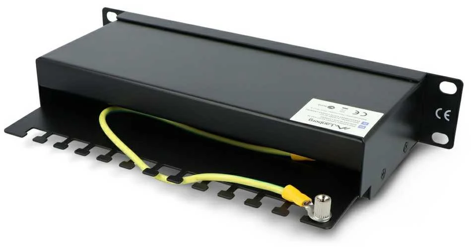 LANBERG PPF5-9012-B Lanberg Patch Panel 10, 12 port 1U, cat.5e, juodas
