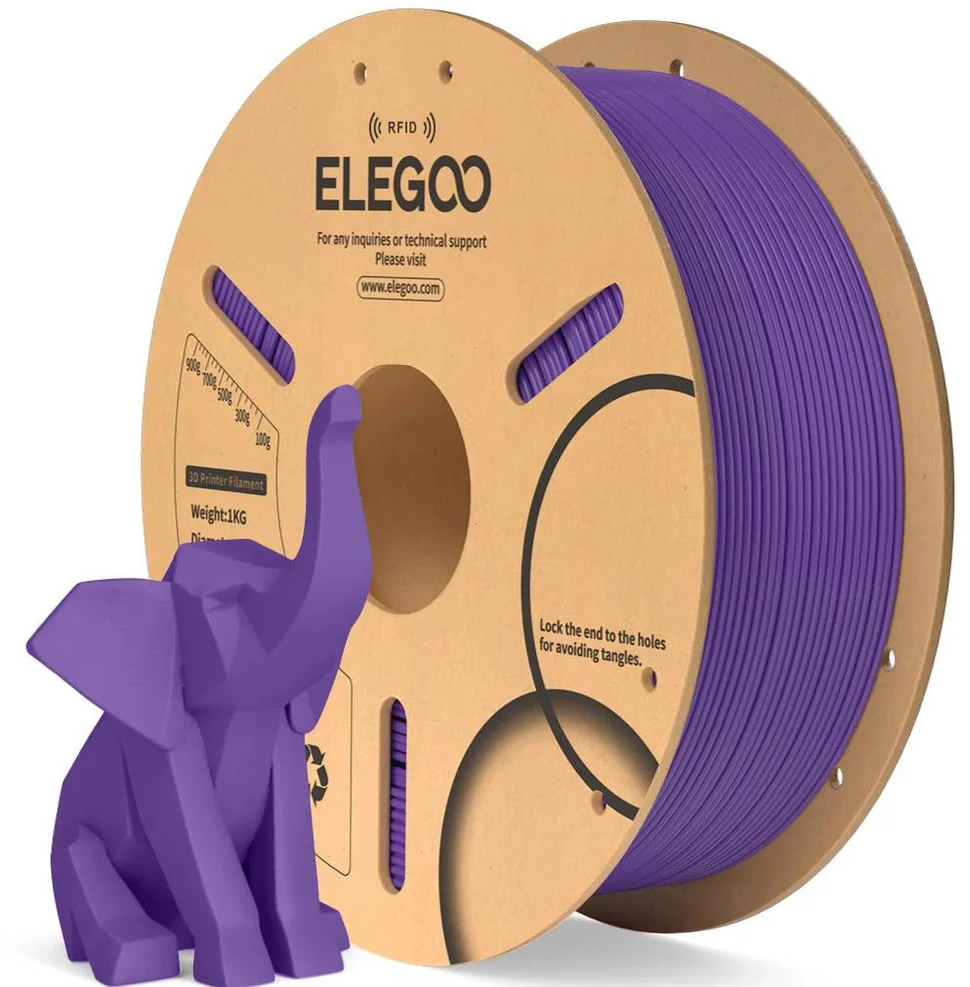 Elegoo PLA filamentas 1.75mm 1kg - RFID - Violetinis