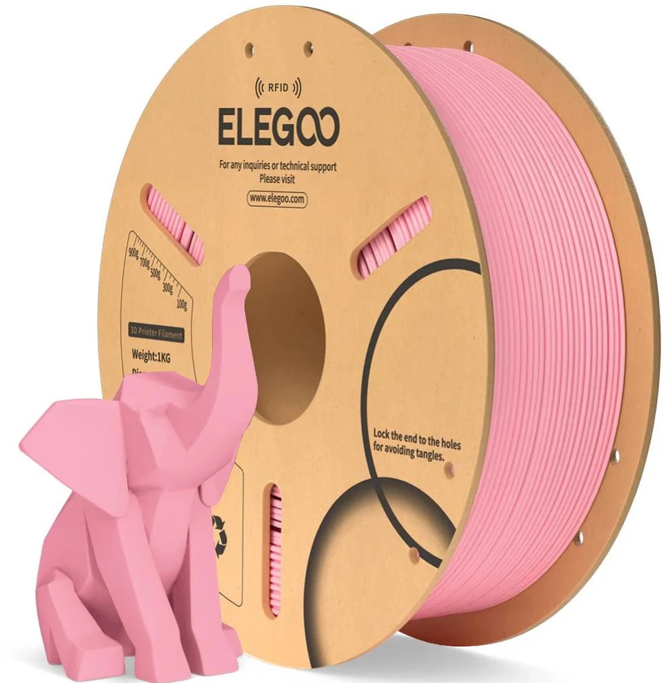 Elegoo PLA filamentas 1.75mm 1kg - RFID - Rožinis