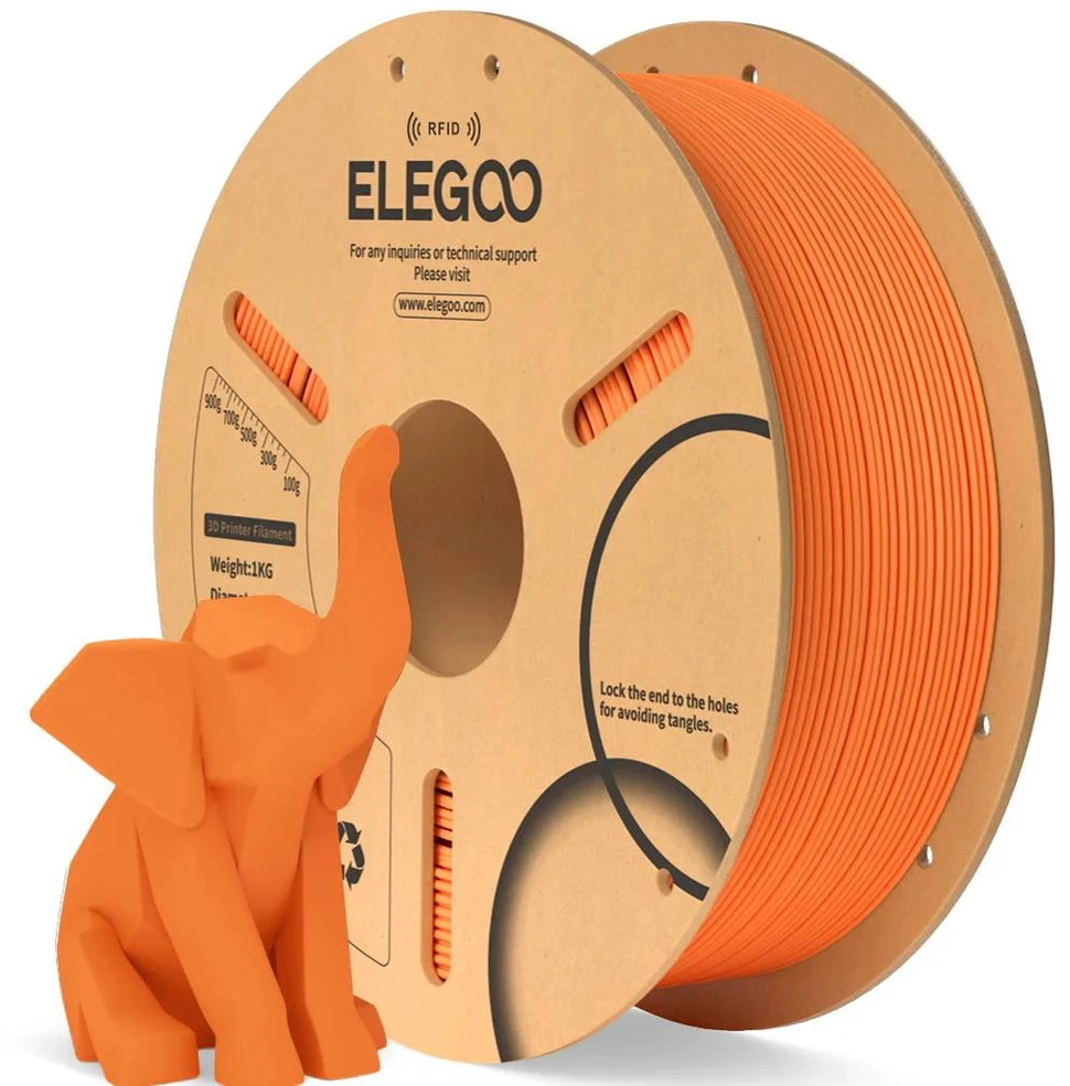 Elegoo PLA filamentas 1.75mm 1kg - RFID - Oranžinis