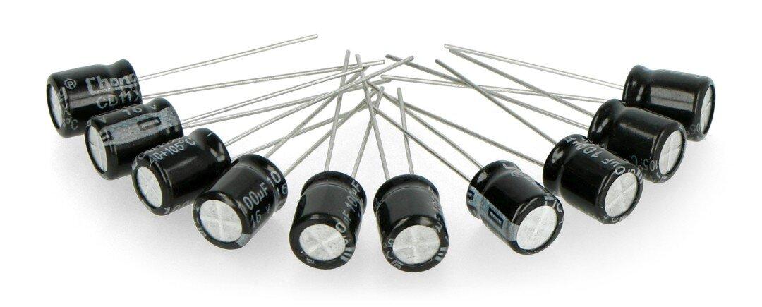 Oem Elektrolitinis kondensatorius 100uF/16V 6x7mm 105C THT - 10 vnt.