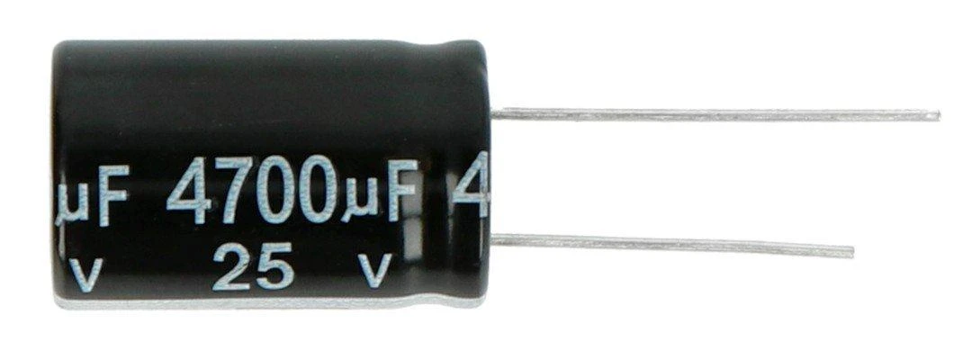 Kondensatorius 4700uF 25V cilindrinis elementas