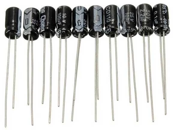 Elektrolitinių kondensatorių rinkinys - 120 vnt, - 12 tipų reikšmių