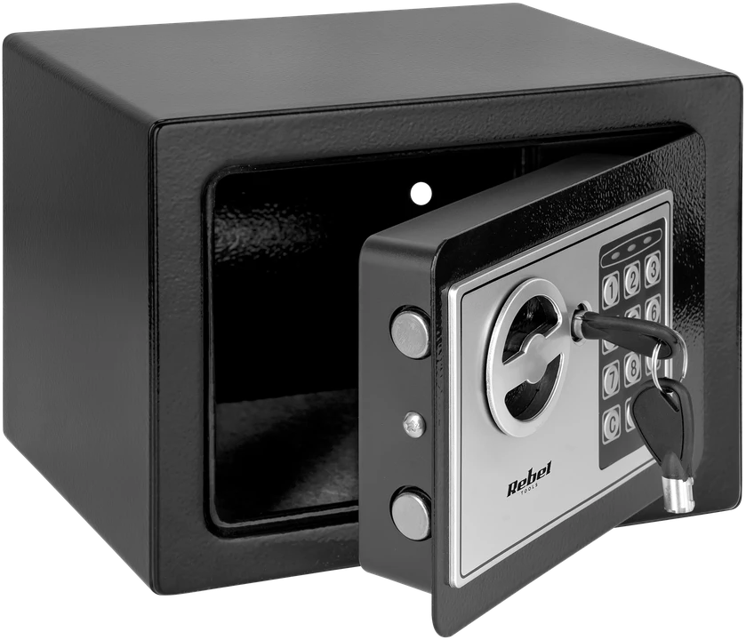 Sejf/ Elektroninis namų seifas su PIN kodu ir raktu – „Rebel RB-7000“ pinigų ir dokumentų seifas