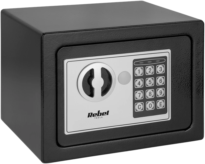 Sejf/ Elektroninis namų seifas su PIN kodu ir raktu – „Rebel RB-7000“ pinigų ir dokumentų seifas