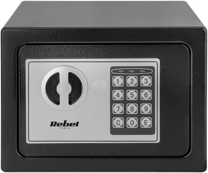 Sejf/ Elektroninis namų seifas su PIN kodu ir raktu – „Rebel RB-7000“ pinigų ir dokumentų seifas