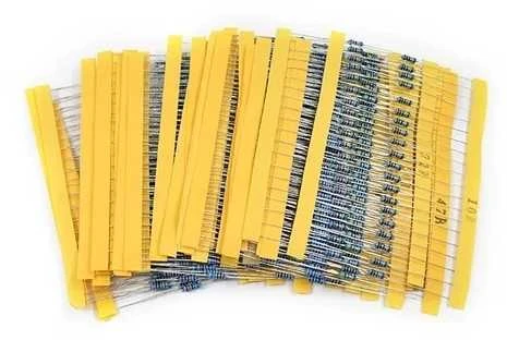 Elektroninių rezistorių rinkinys ant juostelių
