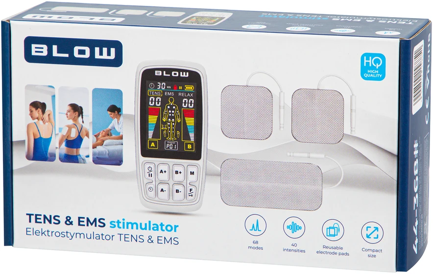 Elektrostimuliatorius raumenų masažuoklis EMS TENS BLOW EMS-01
