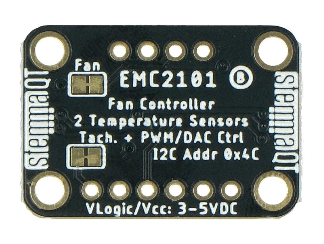 EMC2101 valdiklio plokštė su techniniu žymėjimu
