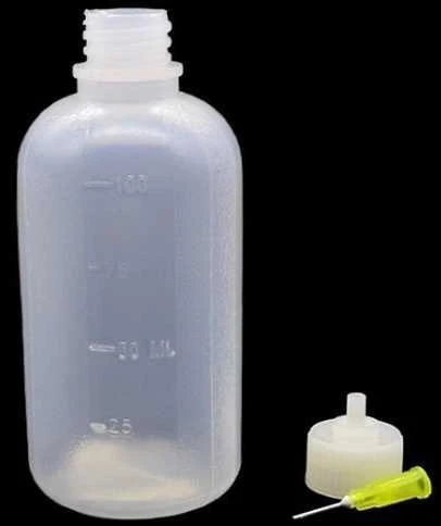 ESD buteliukas 100 ml su matavimo skale ir dozavimo adata
