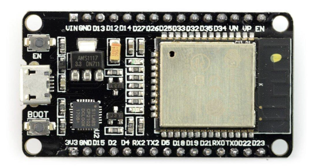 ESP32 kūrimo plokštė su mikro USB jungtimi