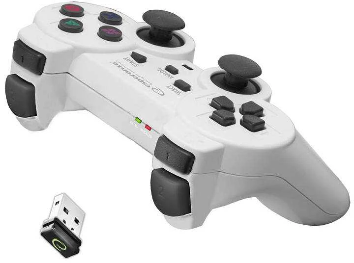 Bevielis ŽAIDIMŲ PULTAS SU VIBRACIJOMIS ESPERANZA EGG108W GLADIATOR  PC / PS3 