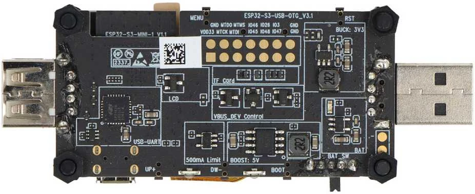 ESP32-S3-USB-OTG kūrimo plokštė viršutiniu kampu