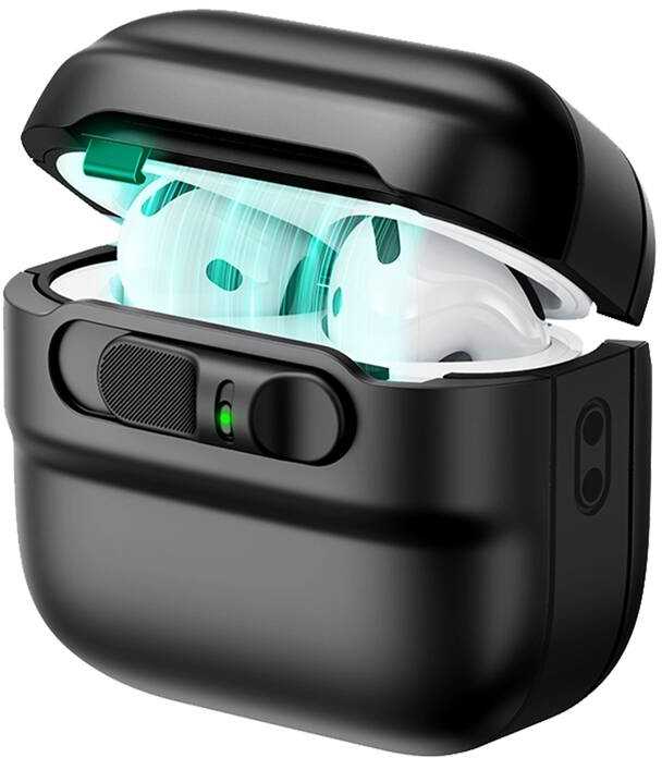 Apple AirPods 4 ESR Pulse Halolock Magsafe dėklas jūsų ausinėms juodos spalvos