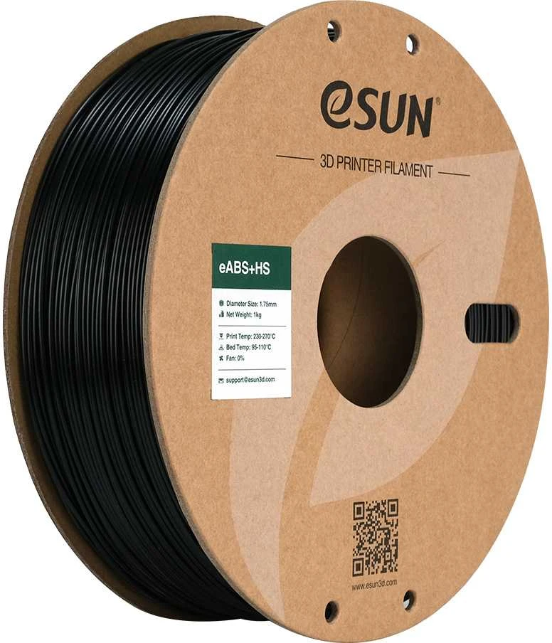 eSun eABS + High Speed plastikas 1kg 1.75mm - Juodas