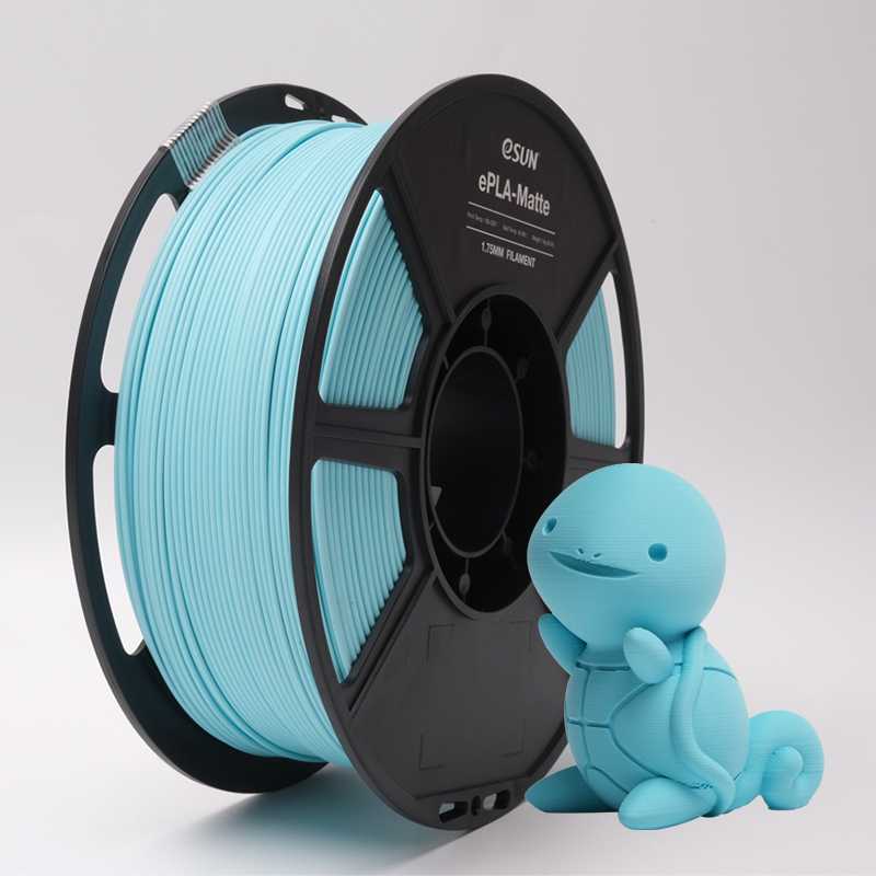 eSun ePLA-Matte plastikas 1kg 1.75mm - Light Mėlyna