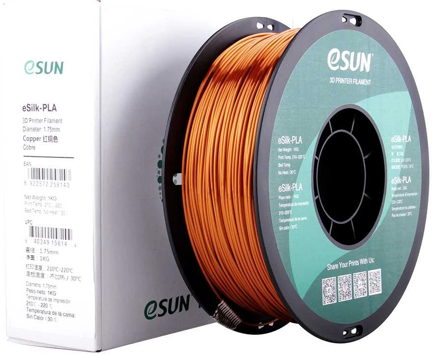 eSun ePLA-Silk plastikas 1kg 1.75mm - Copper