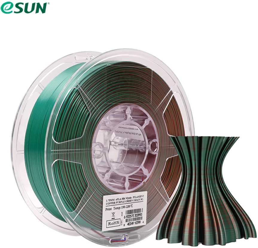 eSun EPLA-SILK MYSTIC 1kg 1.75mm - Copper/Violetinė Žalias
