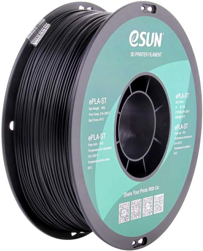 eSun ePLA-ST plastikas 1kg 1.75mm - Juodas