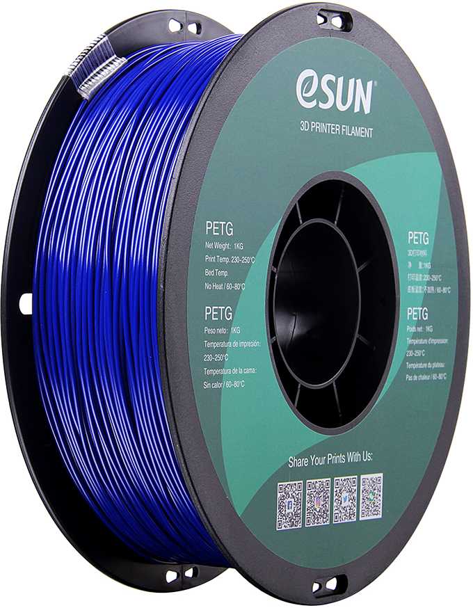 eSun PETG 1kg 1.75mm - Solid Mėlyna