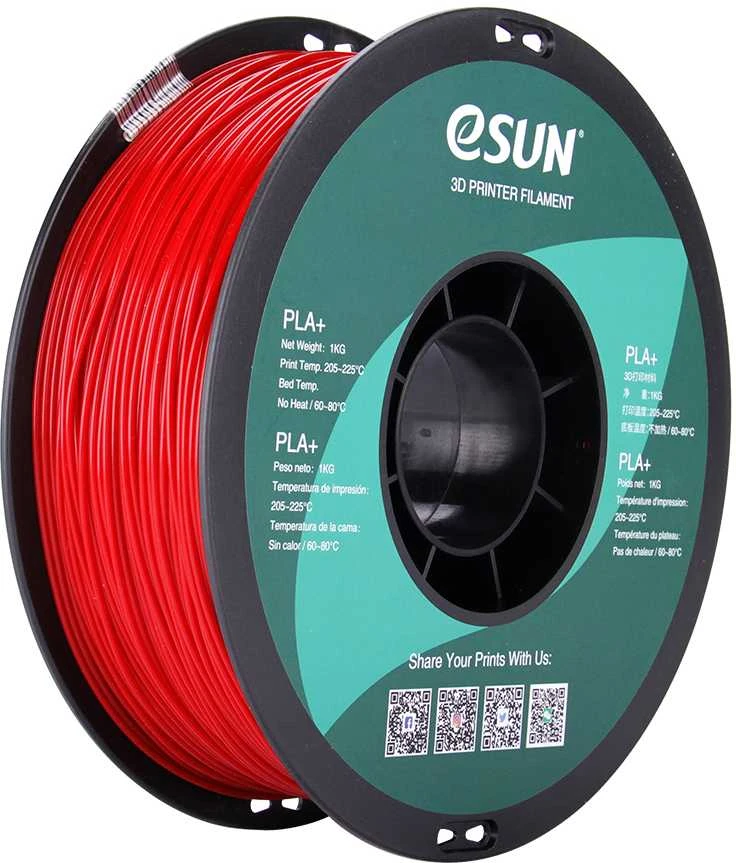 eSun PLA+ 1kg 1.75mm - Fire Engine Raudona